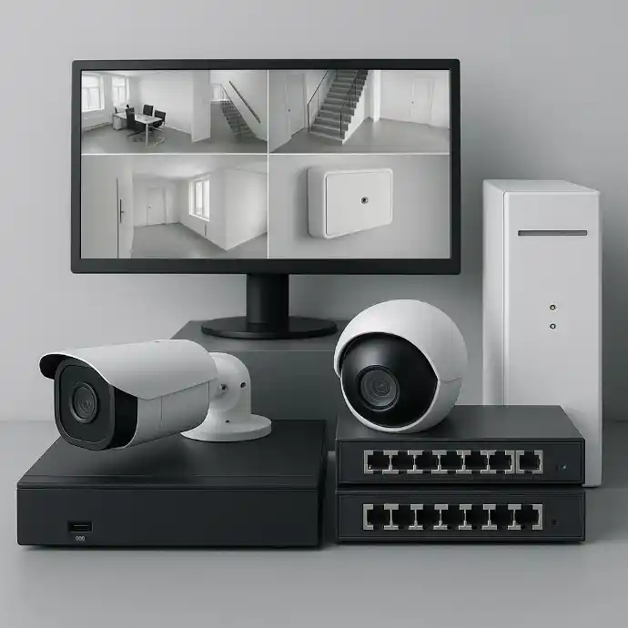 Professionelle Sicherheits- und Überwachungstechnik, geplant und installiert von Elektrotechnik Hall.